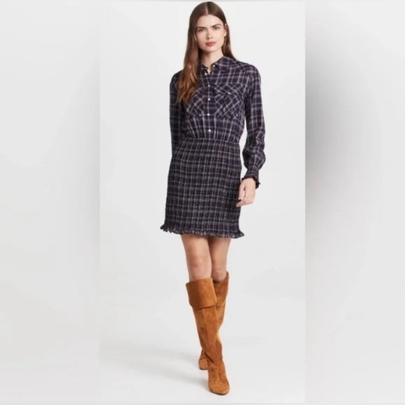 Veronica Beard Melnar Plaid Dress size 12 - Picture 3 of 12